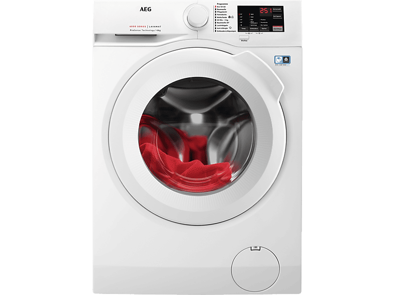 AEG L6FBA51680 Serie 6000 ProSense® mit Mengenautomatik Waschmaschine (8 kg, 1551 U/Min., A) von AEG