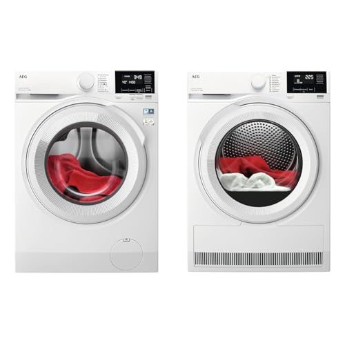 AEG LR6F60400 Waschmaschine / 10.0 kg/Leise/Mengenautomatik & TR7T60580 / Wärmepumpentrockner/SensiDry – schonend und energiesparend AEG LR6F60400 Waschmaschine / 10.0 kg/Leise/Mengenautomatik & TR7T60580 / Wärmepumpentrockner/SensiDry – schonend und energiesparend von AEG