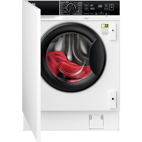 AEG LR8BI7480 Einbauwaschmaschine / Serie 8000 mit PowerCare / Faserschutz / Auffrischfunktion / 8 kg / Mengenautomatik / Nachlegefunktion / Kindersicherung / Schontrommel / Wasserstopp / 1400 U/min von AEG