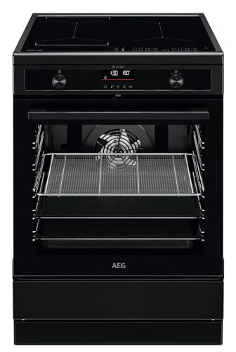 AEG Standherd mit Induktions-Kochfeld 60 cm/Hob²Hood/Pyrolyse – Selbstreinigung/SoftClosing/Touch-Bedienung/Grillfunktion/Display mit Uhr/Kindersicherung/A / CIB6499APB AEG Standherd mit Induktions-Kochfeld 60 cm/Hob²Hood/Pyrolyse – Selbstreinigung/SoftClosing/Touch-Bedienung/Grillfunktion/Display mit Uhr/Kindersicherung/A / CIB6499APB von AEG