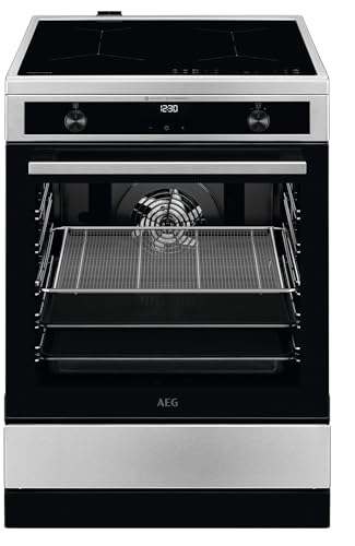 AEG Standherd mit Induktions-Kochfeld 60 cm/SteamBake – mit Feuchtigkeitszugabe/Hob²Hood/Touch-Bedienung/Grillfunktion/Display mit Uhr/Kindersicherung/A / CIB6643BBM AEG Standherd mit Induktions-Kochfeld 60 cm/SteamBake – mit Feuchtigkeitszugabe/Hob²Hood/Touch-Bedienung/Grillfunktion/Display mit Uhr/Kindersicherung/A / CIB6643BBM von AEG
