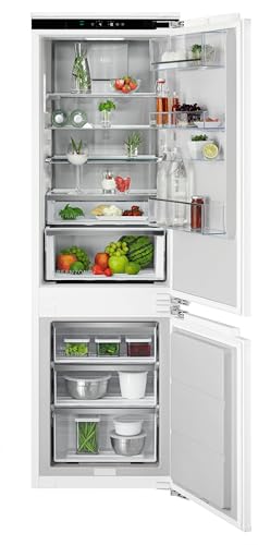 AEG Einbau-Kühl-Gefrier-Kombination 178 cm, Serie 8000 Cooling360: optimale Luftzirkulation & -feuchtigkeit, Getrennter Kühl- (182 L) & Gefrierraum (62 L), Abtauautomatik, Festtür, TSC8M18WCC von AEG