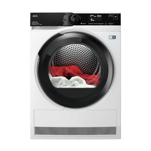 AEG Wärmepumpentrockner 8 kg, Serie 9000 AbsoluteCarePlus Daunentrocknung, Punktgenaue Trockenergebnisse mit 3D-Scan Restfeuchteermittlung, A+++, Trommelbeleuchtung, TR9H75680 AEG Wärmepumpentrockner 8 kg, Serie 9000 AbsoluteCarePlus Daunentrocknung, Punktgenaue Trockenergebnisse mit 3D-Scan Restfeuchteermittlung, A+++, Trommelbeleuchtung, TR9H75680 von AEG
