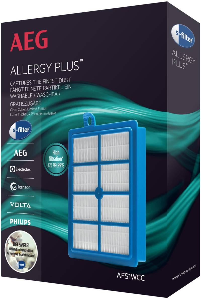 AFS1WCC Allergy Plus s-Filter für VX6-9, LX7-9 Hygienefilter von AEG