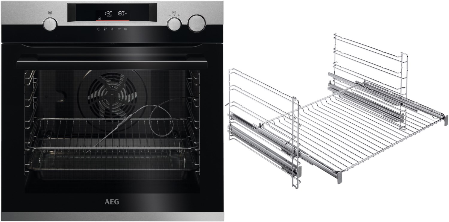 BFH57602V2 Einbaubackofen bestehend aus BSS57606BM + TR2LFV edelstahl/cleansteel / A+ von AEG