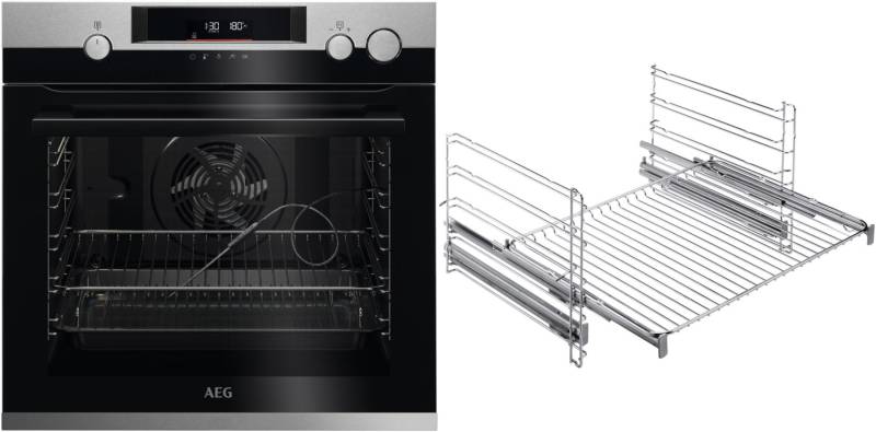 BFH57602V2 Einbaubackofen bestehend aus BSS57606BM + TR2LFV edelstahl/cleansteel / A+ von AEG
