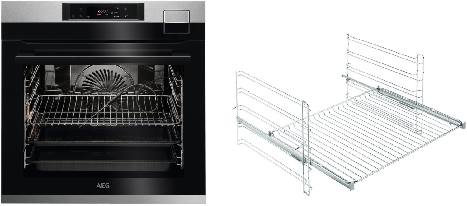 BFH79282V3 Elektro-Backofen mit Dampfgarer bestehend aus BSE79228BM + TR1LFSTV edelstahl/cleansteel BFH79282V3 Elektro-Backofen mit Dampfgarer bestehend aus BSE79228BM + TR1LFSTV edelstahl/cleansteel von AEG