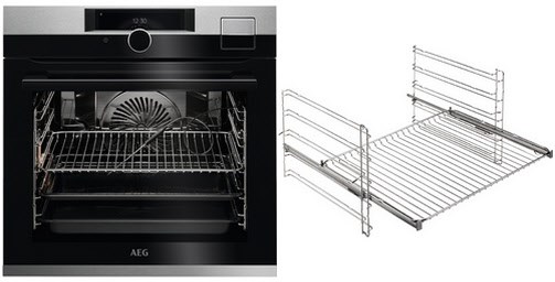 BFH99822V2 Elektro-Backofen mit Dampfgarer bestehend aus BSE99823BM + TR1LFSTV edelstahl/cleansteel von AEG