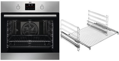 BPF33502V2 Einbaubackofen bestehend aus BPS335061M + TR2LFV edelstahl/cleansteel / A+ von AEG