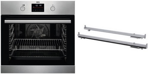 BPF3550 Einbaubackofen BPB355060M + TR1LFV edelstahl/cleansteel / A+ von AEG