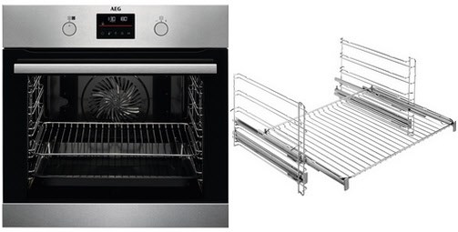 BPF35502V2 Einbaubackofen bestehend aus BPB355060M + TR2LFV edelstahl/cleansteel / A+ von AEG