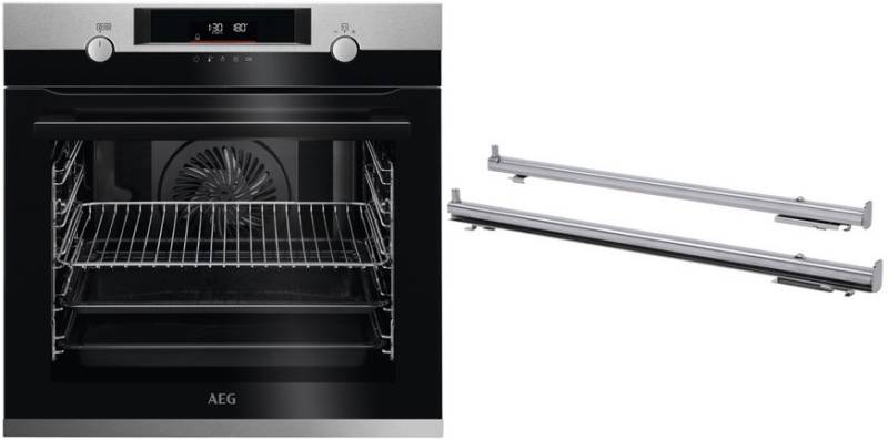 BPF55522V2 Einbaubackofen bestehend aus BPE55526BM + TR2LFV edelstahl/cleansteel / A+ von AEG