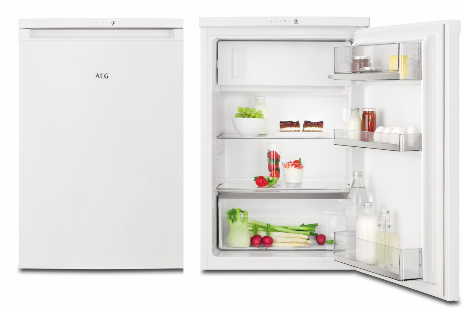 Santo RTS811DXAW Tischkühlschrank mit Gefrierfach weiß / D von AEG