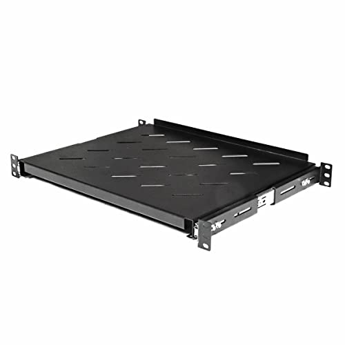 Aeons 1U 48,3 cm Schieberegal Serverregal belüftet 4 Pfosten Rack Mount 35,6 cm Regal Einstellbare Einbautiefe 30,7 - 37,1 cm für IT-Datennetzwerk Schrank Gehäuse Ausrüstung von AEONS