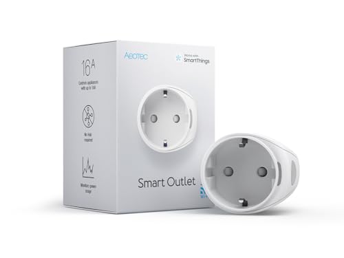 Aeotec Smart Outlet Type F | Smarte Steckdose Wi-Fi | Kein Hub erforderlich | Kompatibel mit Alexa, Google Home & SmartThings | Energiemessung | Balkonkraftwerke | Hohe Schaltleistung bis 3,6 kW Aeotec Smart Outlet Type F | Smarte Steckdose Wi-Fi | Kein Hub erforderlich | Kompatibel mit Alexa, Google Home & SmartThings | Energiemessung | Balkonkraftwerke | Hohe Schaltleistung bis 3,6 kW von AEOTEC