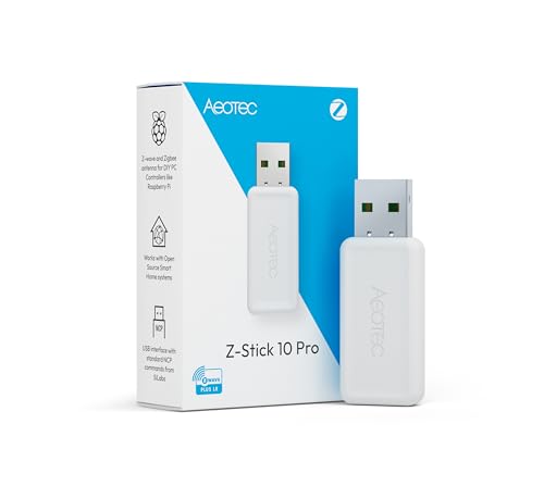 Aeotec Z-Stick 10 Pro - Zigbee 3.0 & Z-Wave 800 Series USB Adapter - Works with HomeAssistant - Zigbee2MQTT - Z-Wave Controller - Z-Wave Long Range - Bis zu 1 km Reichweite - Ohne Cloud Aeotec Z-Stick 10 Pro - Zigbee 3.0 & Z-Wave 800 Series USB Adapter - Works with HomeAssistant - Zigbee2MQTT - Z-Wave Controller - Z-Wave Long Range - Bis zu 1 km Reichweite - Ohne Cloud von AEOTEC