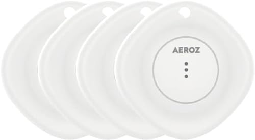 AEROZ TAG-1000 White (4er-Pack) Key Finder for Use with iPhone – Works with Apple Find My App von AEROZ