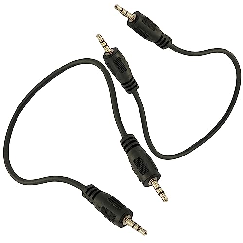 AЕRZETIX - C66108-2er-Set Audiokabel klinke/stecker männlich-männlich mini 2x3.5 mm stereo - länge: 30 cm - tablet, smartphone, audio, kopfhörer, musik, jack von AERZETIX