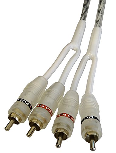 AERZETIX - C10435 - Cinch - Kabel - RCA - Audio Anschlusskabel - Stecker - Stecker - 5m 5 Meter - Weiß - Verstärker - Subwoofer von AERZETIX
