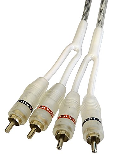 AERZETIX - C10436 - Cinch - Kabel - RCA - Audio Anschlusskabel - Stecker - Stecker - 3m 3 Meter - Weiß - Verstärker - Subwoofer von AERZETIX