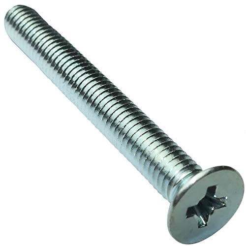AERZETIX - C18123-50 x Bolzen - Senkkopfschrauben - mit Konischer Kopf - M3x25mm - DIN965A - Verzinkter Stahl - Fußabdruck - PH1 - kreuzförmig von AERZETIX