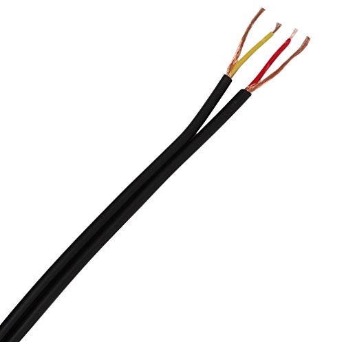 AERZETIX - C19721 - Audio Kabel - nebeneinander - flach - geschirmt - schwarz - 2x0.14mm² 2.9x5.8mm (2m) von AERZETIX