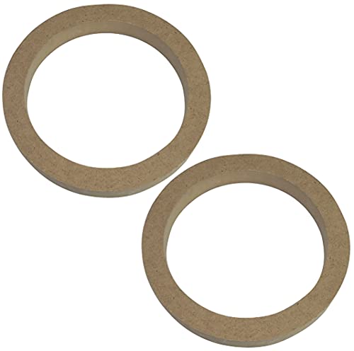 AERZETIX - C52065 - Satz von 2 Adaptern/halterungen/universelle lautsprecherringe Ø130mm - Ø150xØ118x18mm - abstandshalter/Ring aus MDF für Lautsprecher/Auto/Fahrzeug/beschallung von AERZETIX