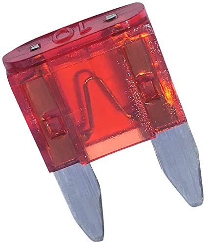 AERZETIX - C52662 - Satz von 10 - Stecksicherung kleine/sicherung/flachsicherung/flachstecksicherung 11.9 mm flach - 10A - farbe : rot - auto/fahrzeug von AERZETIX