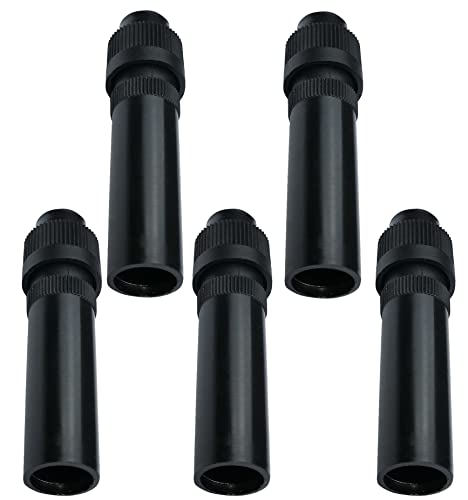 AERZETIX - C52716 - Satz von 5 Buchse/stecker weiblich DIN für antennenkabel Auto autoradio - 60mm - aus Kunststoff - Farbe schwarz - zu etablieren eine sichere und zuverlässige verbindung von AERZETIX