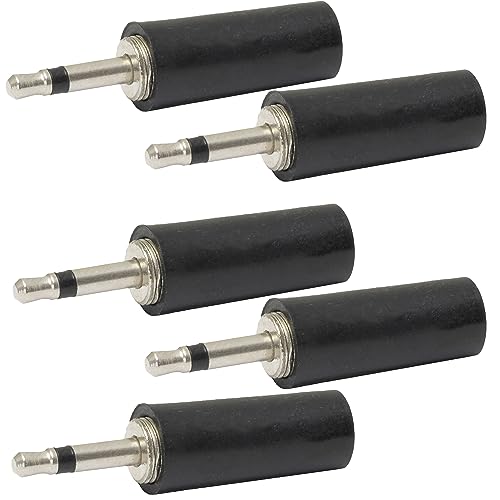 AERZETIX - C69007 - Set mit 5 Adaptern/Mono-stecker männlich 2,5 mm Klinke - silberner stecker - kopfhörer Audio Kabel von AERZETIX