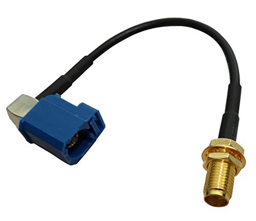 AERZETIX: FAKRA-C Adapterkabel Buchse blau blau 90 ° abgewinkelt/SMA-B Buchse für Autoradio Antenne GPS GSM RAL5005 C43449 von AERZETIX