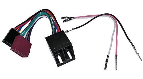 Aerzetix - ISO-Konverter - Adapter - Kabel Radioadapter 20cm ISO 16 PIN-8 + 8 vorverdrahtet Anschlüsse für Lautsprecher männlich weiblich von AERZETIX