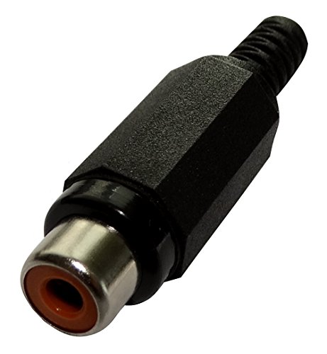 Aerzetix: 5 X Stecker Anschluss RCA weiblich schwarz zu Löten C19518 von AERZETIX