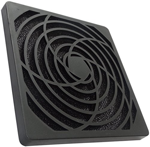 Aerzetix: Schwarz Schutzgitter Lüftungsgitter 120x120mm Ventilation mit Filter Staub 45ppi für Lüfter Gehäuse Computer PC - C15121 von AERZETIX