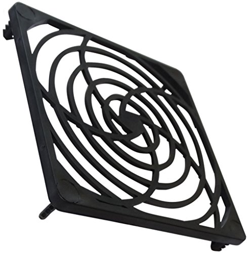 Aerzetix: Schwarz Schutzgitter Lüftungsgitter 92x92mm Ventilation für Lüfter Gehäuse Computer PC C15155 von AERZETIX