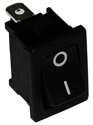 Aerzetix: Unterbrecher, Schalter Knopfschalter Switch Kippschalter Druckschalter SPST ON-OFF 10A/250V 16A/12V Schwarz 2 Positionen von AERZETIX