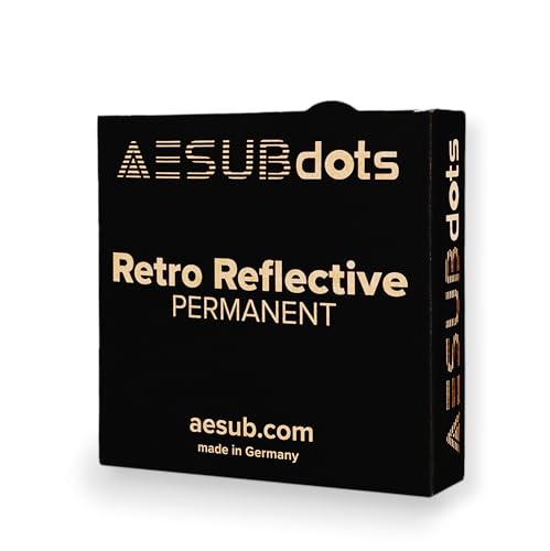 AESUB dots - Referenzpunkt für 3D Scannen, diffuse & retro reflektierende Reflexionsmarker (6 mm, Retro) von AESUB