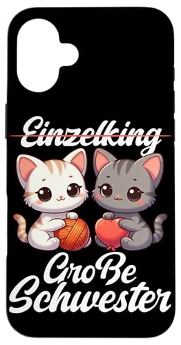 Einzelkind Große Schwester Katze Älteres Baby Geschwister Hülle für iPhone 16 Plus Einzelkind Große Schwester Katze Älteres Baby Geschwister Hülle für iPhone 16 Plus von Ältere Schwester in spe Süße Katze Neue Schwester