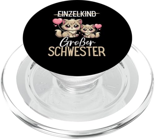 Einzelkind Große Schwester Katzen Älteres Baby Geschwister PopSockets PopGrip für MagSafe Einzelkind Große Schwester Katzen Älteres Baby Geschwister PopSockets PopGrip für MagSafe von Ältere Schwester in spe Süße Katze Neue Schwester