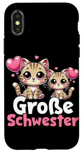 Große Schwester Katzenliebhaber Älteres Baby Geschwister Hülle für iPhone X/XS Große Schwester Katzenliebhaber Älteres Baby Geschwister Hülle für iPhone X/XS von Ältere Schwester in spe Süße Katze Neue Schwester