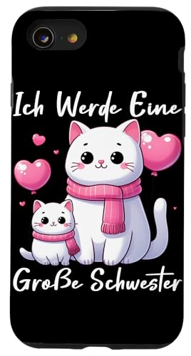 Ich Werde Eine Große Schwester Älteres Baby Geschwister Hülle für iPhone SE (2020) / 7 / 8 von Ältere Schwester in spe Süße Katze Neue Schwester