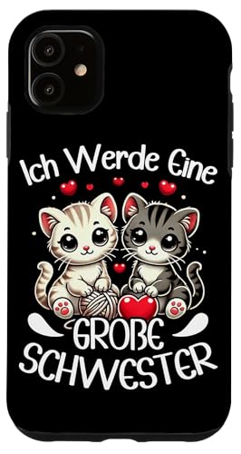 Ich Werde Große Schwester Katzen Älteres Baby Geschwister Hülle für iPhone 11 Ich Werde Große Schwester Katzen Älteres Baby Geschwister Hülle für iPhone 11 von Ältere Schwester in spe Süße Katze Neue Schwester