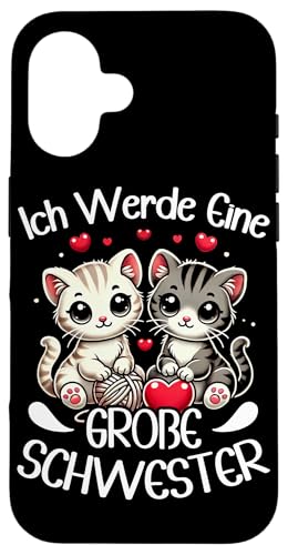 Ich Werde Große Schwester Katzen Älteres Baby Geschwister Hülle für iPhone 16 Ich Werde Große Schwester Katzen Älteres Baby Geschwister Hülle für iPhone 16 von Ältere Schwester in spe Süße Katze Neue Schwester
