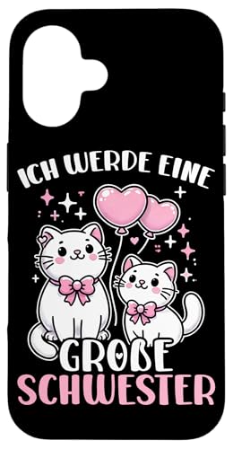 Ich Werde Große Schwester Katzen Älteres Baby Geschwister Hülle für iPhone 16 Ich Werde Große Schwester Katzen Älteres Baby Geschwister Hülle für iPhone 16 von Ältere Schwester in spe Süße Katze Neue Schwester
