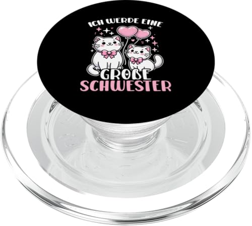 Ich Werde Große Schwester Katzen Älteres Baby Geschwister PopSockets PopGrip für MagSafe Ich Werde Große Schwester Katzen Älteres Baby Geschwister PopSockets PopGrip für MagSafe von Ältere Schwester in spe Süße Katze Neue Schwester