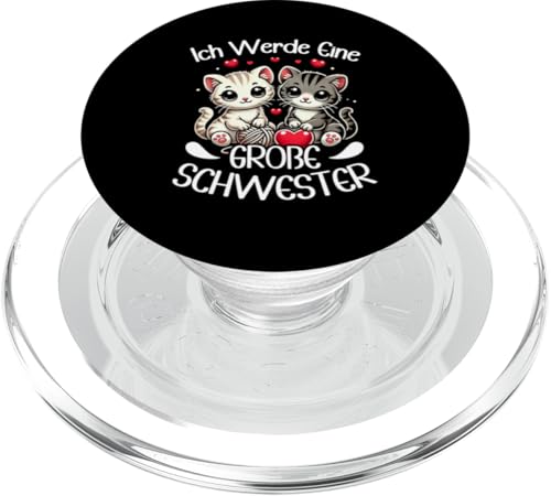 Ich Werde Große Schwester Katzen Älteres Baby Geschwister PopSockets PopGrip für MagSafe Ich Werde Große Schwester Katzen Älteres Baby Geschwister PopSockets PopGrip für MagSafe von Ältere Schwester in spe Süße Katze Neue Schwester