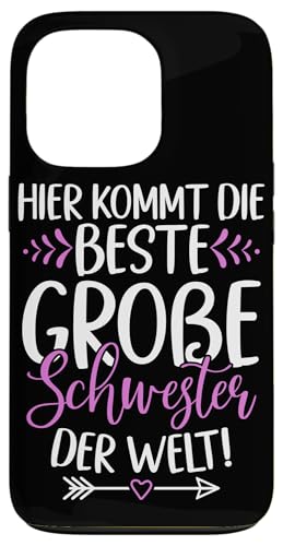 Hier Kommt Die Beste Große Schwester Der Welt Geschwister Hülle für iPhone 13 Pro Hier Kommt Die Beste Große Schwester Der Welt Geschwister Hülle für iPhone 13 Pro von Ältere Schwester in spe Süße Neue Babyschwester