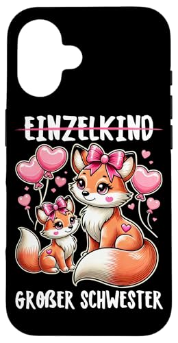 Einzelkind Große Schwester Fuchs Älteres Baby Geschwister Hülle für iPhone 16 Einzelkind Große Schwester Fuchs Älteres Baby Geschwister Hülle für iPhone 16 von Ältere Schwester in spe Süßer Fuchs Neue Schwester