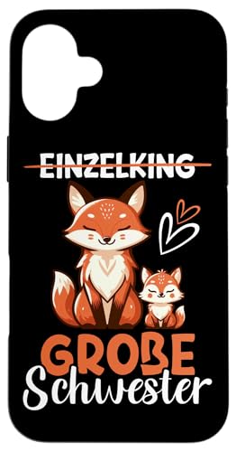 Große Schwester Fuchsliebhaber Älteres Baby Geschwister Hülle für iPhone 16 Plus Große Schwester Fuchsliebhaber Älteres Baby Geschwister Hülle für iPhone 16 Plus von Ältere Schwester in spe Süßer Fuchs Neue Schwester