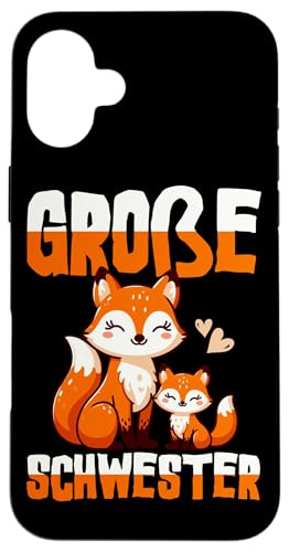 Große Schwester Fuchsliebhaber Älteres Baby Geschwister Hülle für iPhone 16 Plus Große Schwester Fuchsliebhaber Älteres Baby Geschwister Hülle für iPhone 16 Plus von Ältere Schwester in spe Süßer Fuchs Neue Schwester